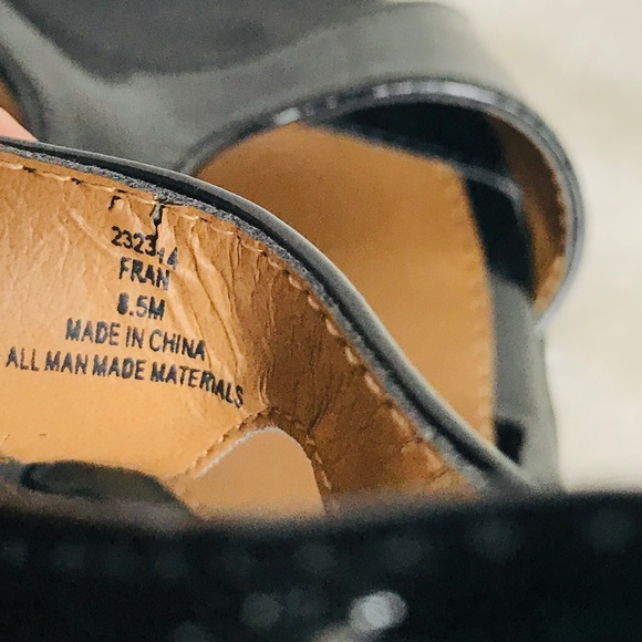 Pesaro Black Heeled Sandals Size 8.5 - Picture 5 of 5